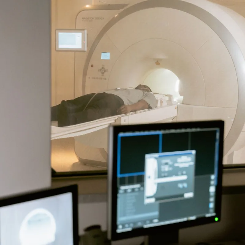 imaging-013 MRI scanner suite in a diagnostic imaging clinic