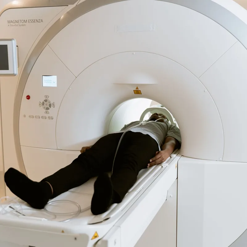 MRI scanner suite in a diagnostic imaging clinic