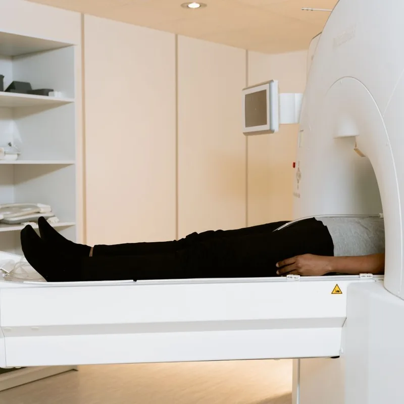 MRI scanner suite in a diagnostic imaging clinic