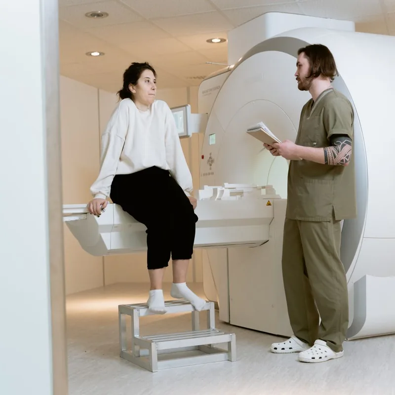 MRI scanner suite in a diagnostic imaging clinic
