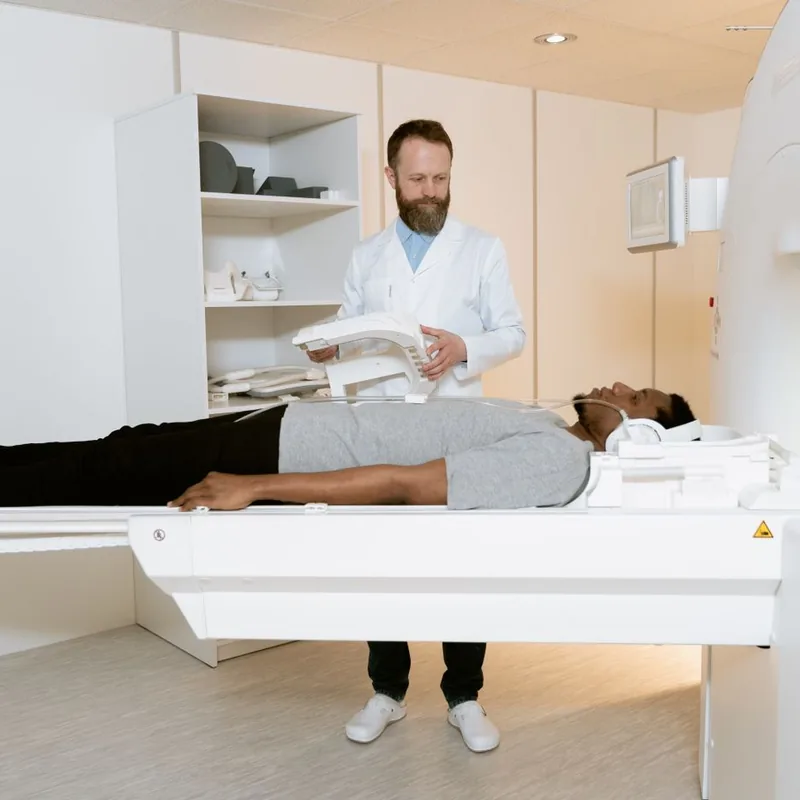imaging-025 MRI scanner suite in a diagnostic imaging clinic
