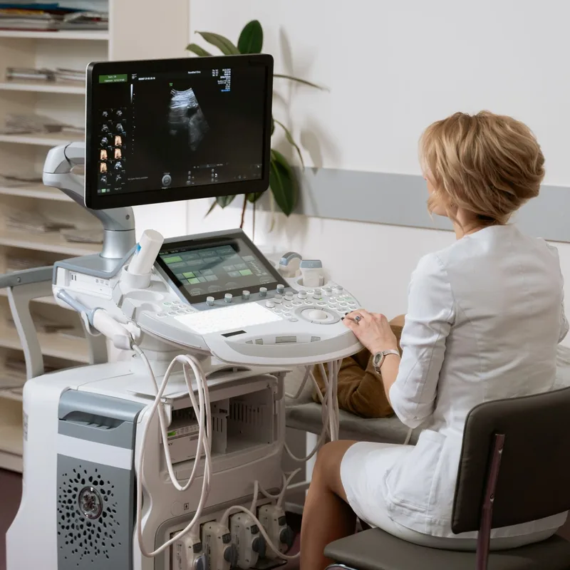Ultrasound machine in a diagnostic imaging clinic