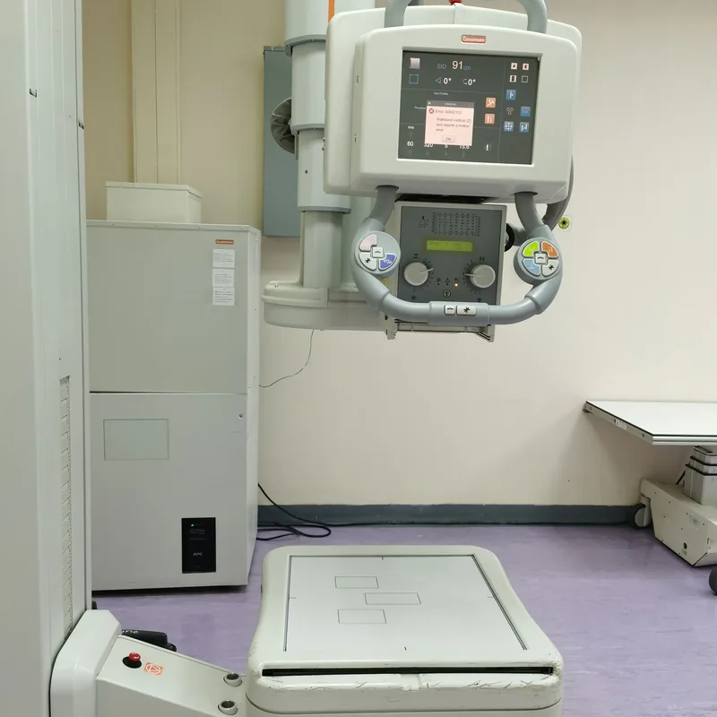 X-ray room equipment in a diagnostic imaging clinic