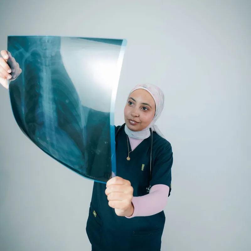 Diagnostic imaging scans reviewed in a clinic