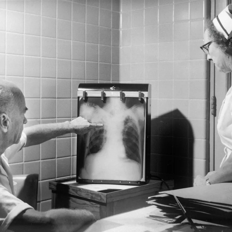 Diagnostic imaging scans reviewed in a clinic