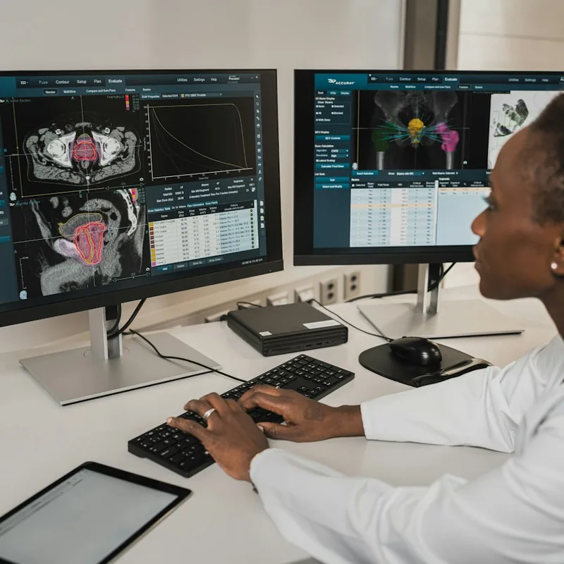 Diagnostic imaging scans reviewed in a clinic